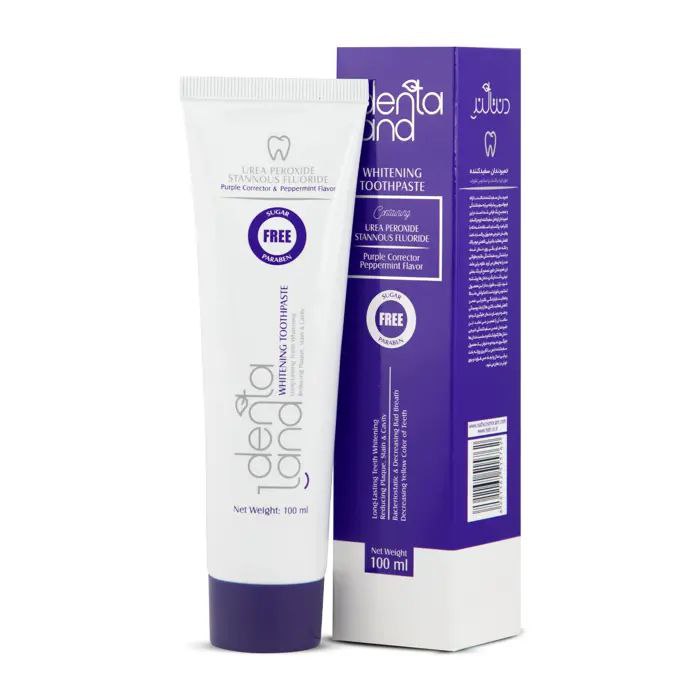 خمیردندان سفیدکننده شیک دنتالند 100 میلی‌لیتر    ـ سفیدکنندگی طولانی‌مدت دندان ـ کاهش لک، پلاک و پوسیدگی ـ بازدارنده باکتریایی و کاهش بوی بد دهان ـ کاهش دهنده رنگ زرد دندان ـ سفیدکننده دندان ـ سفیدکننده دندان